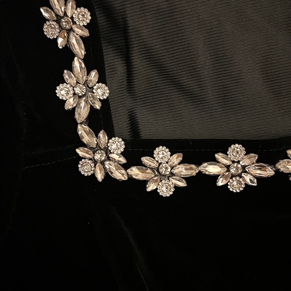 Black Velvet Holiday Mini Dress - Picture 4 of 6